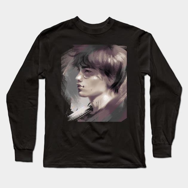 portrait of a man Long Sleeve T-Shirt by AGaush